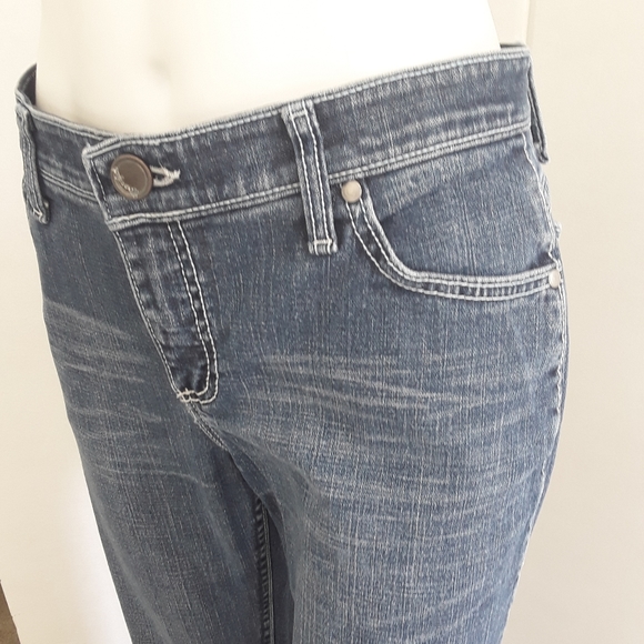 WRANGLE Q-BABY EMBELLISHED POCKETS BOOT CUT JEANS SZ 7/8 X 34 - Picture 5 of 10